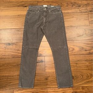 L'homme Corduroy Slim Jeans In Savile Grey Size 34
